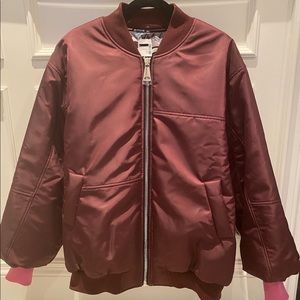 Brand new KRISJOY Satin Oversized Bomber Jacket